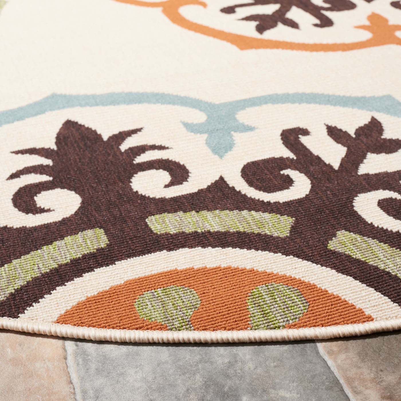 Safavieh Veranda 002 Rug, VER002 - Cream / Terracotta