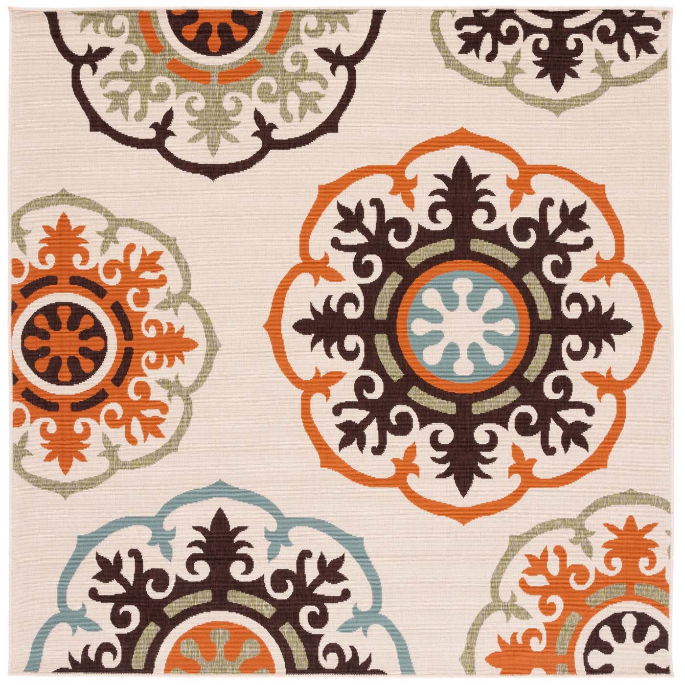 Safavieh Veranda 002 Rug, VER002 - Cream / Terracotta