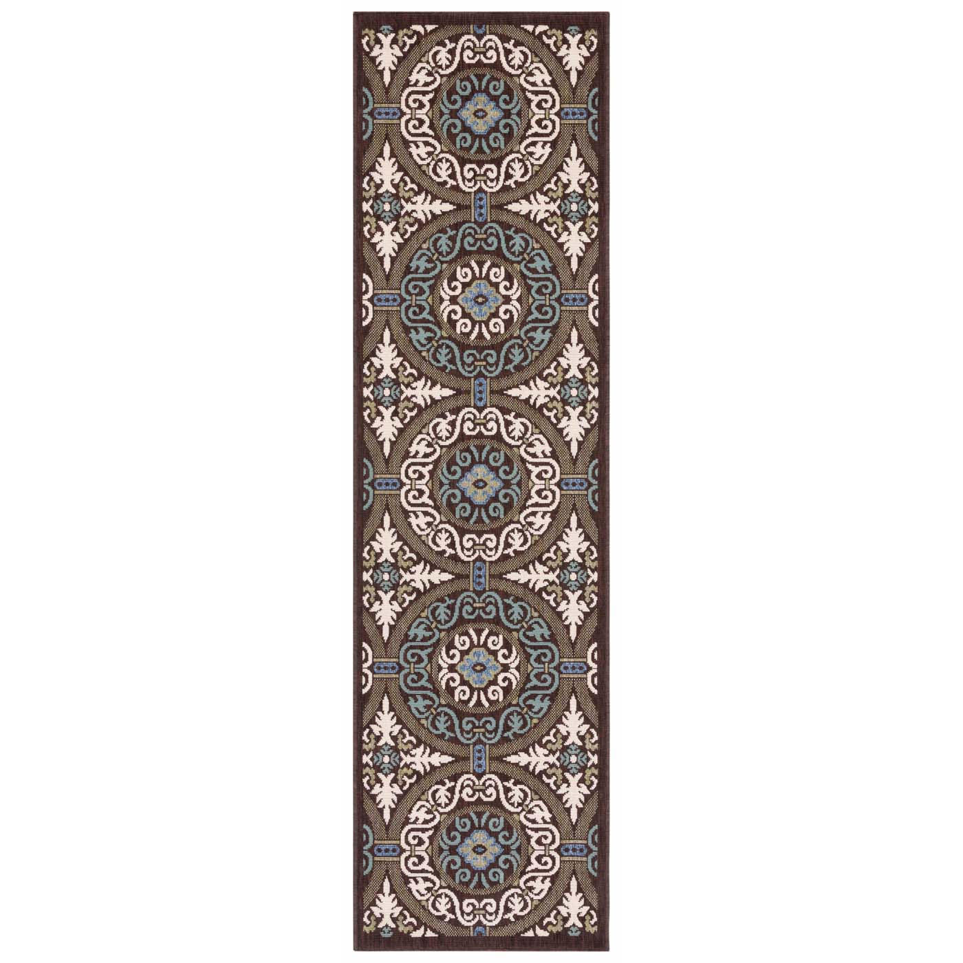 Safavieh Veranda 055 Rug, VER055 - Chocolate / Cream