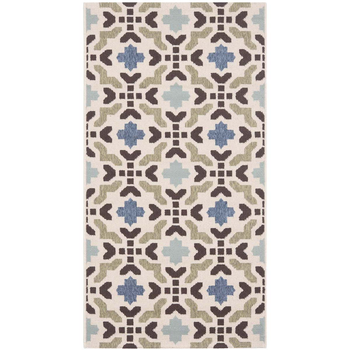 Safavieh Veranda 080 Rug, VER080 - Cream / Aqua