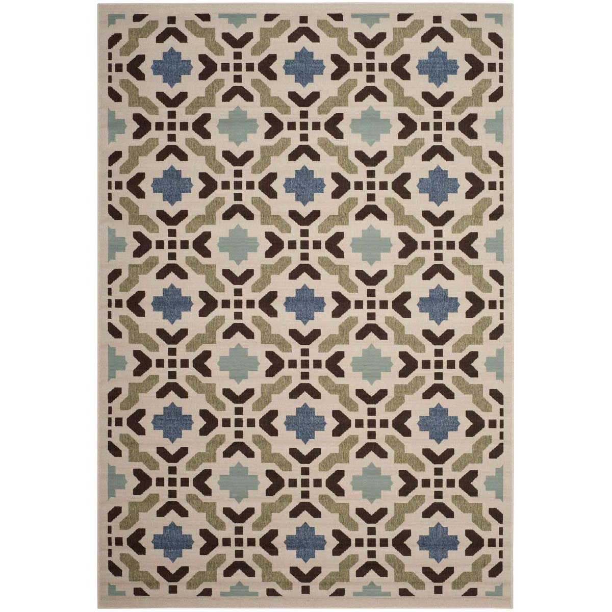 Safavieh Veranda 080 Rug, VER080 - Cream / Aqua
