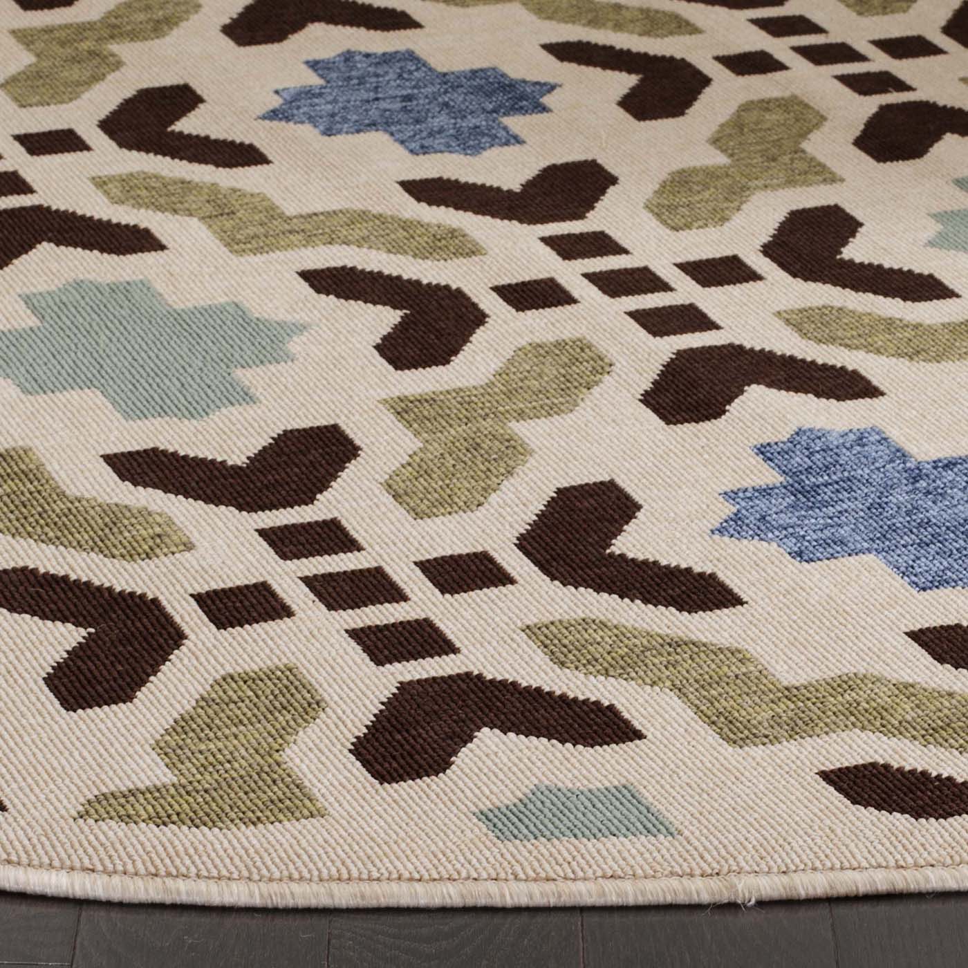 Safavieh Veranda 080 Rug, VER080 - Cream / Aqua