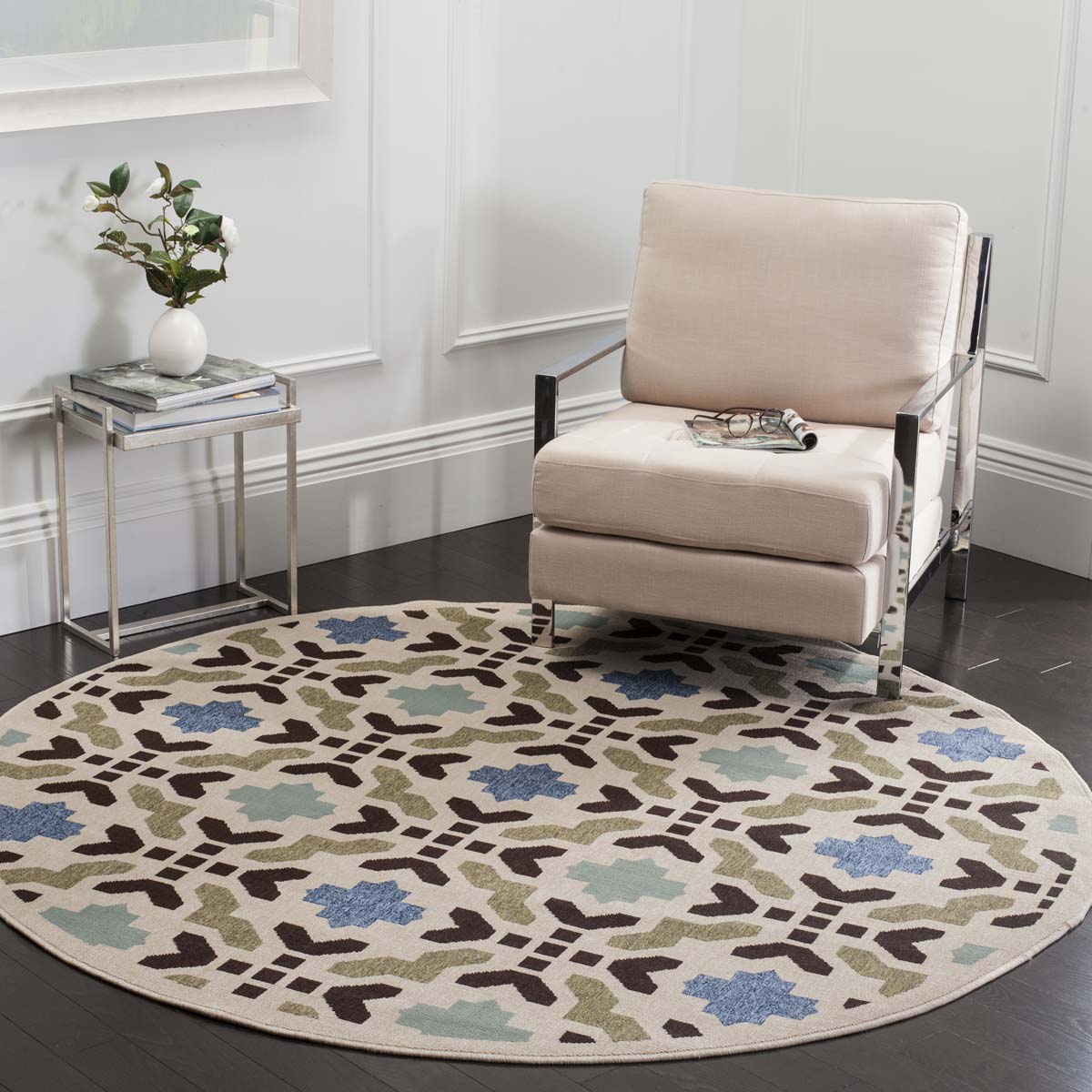 Safavieh Veranda 080 Rug, VER080 - Cream / Aqua