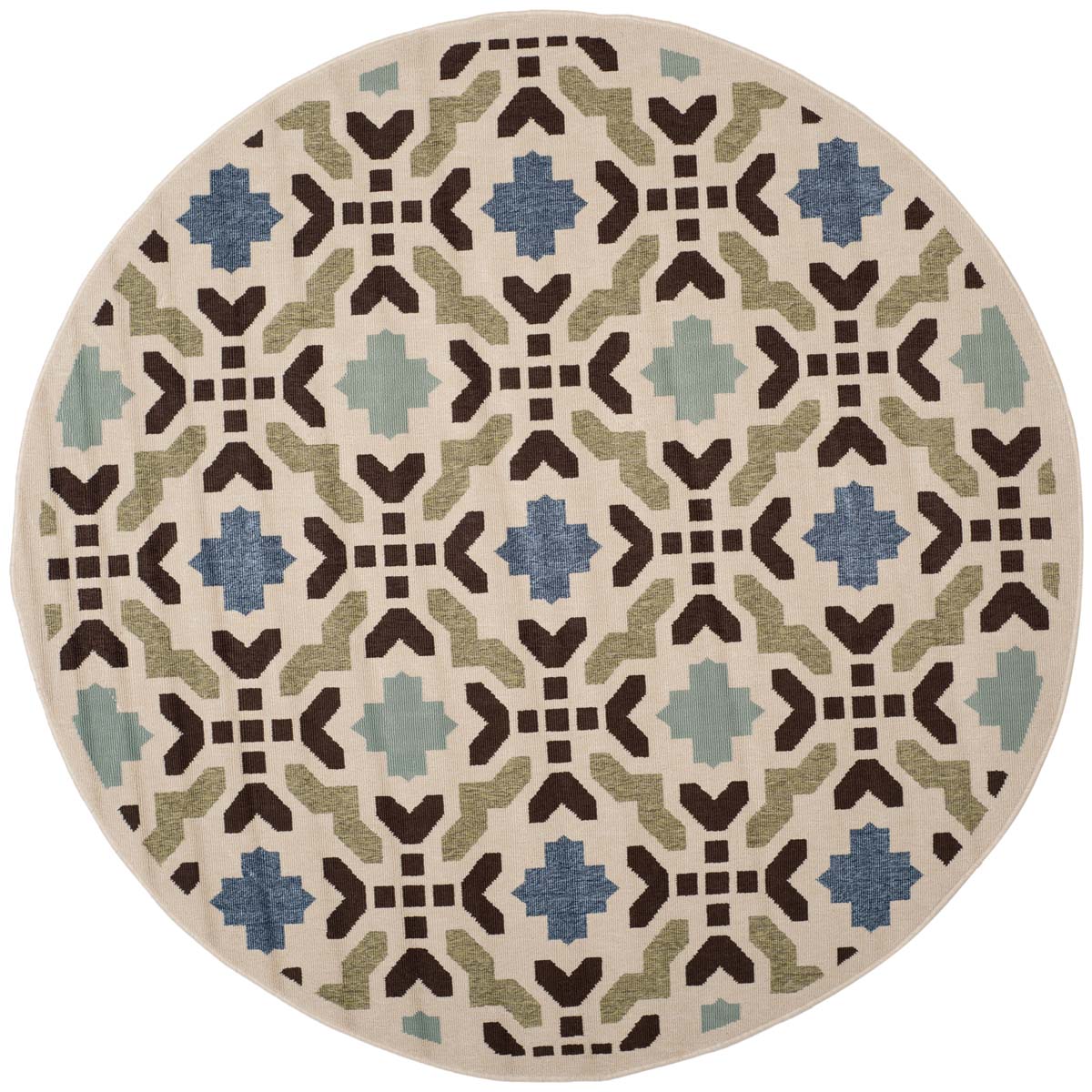 Safavieh Veranda 080 Rug, VER080 - Cream / Aqua