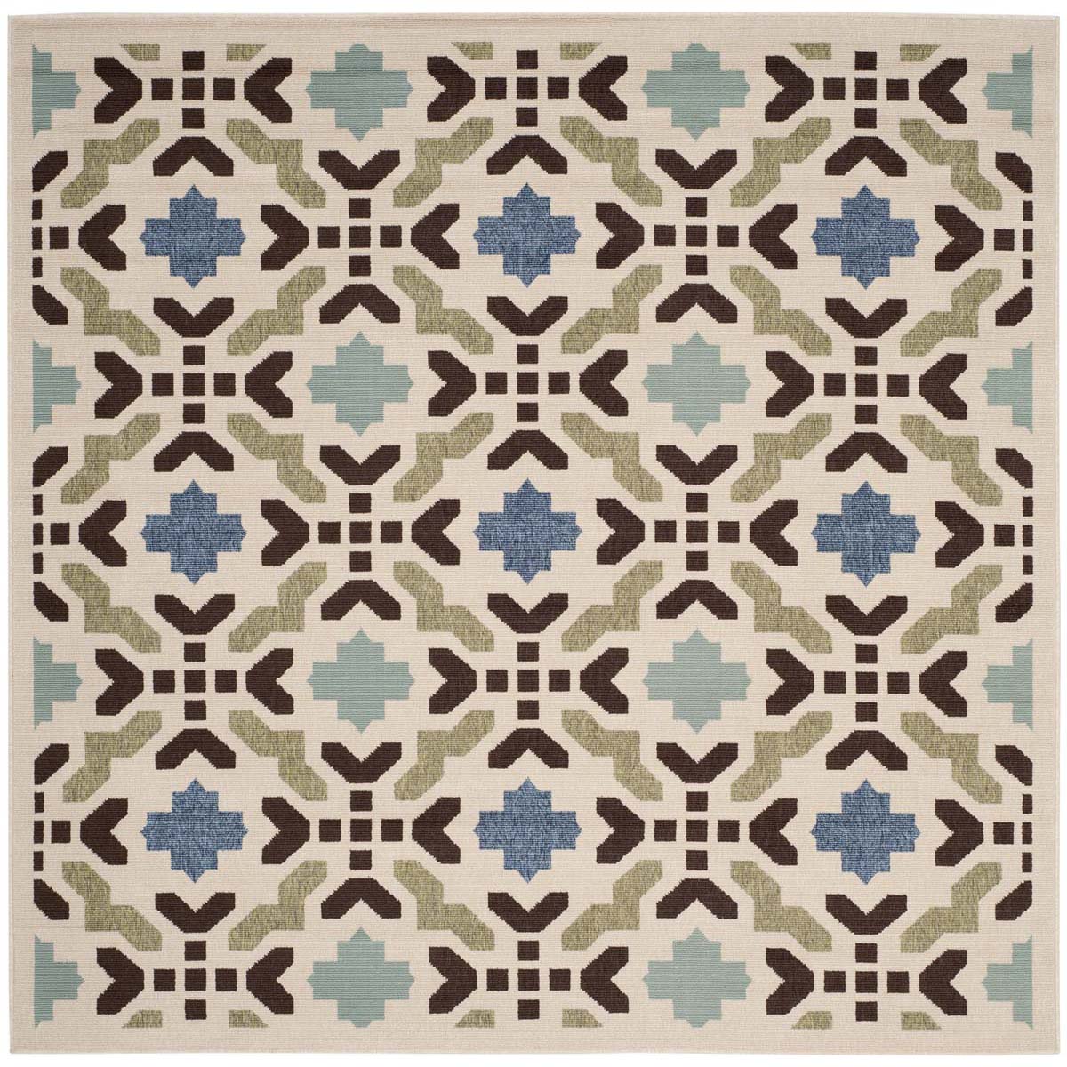 Safavieh Veranda 080 Rug, VER080 - Cream / Aqua