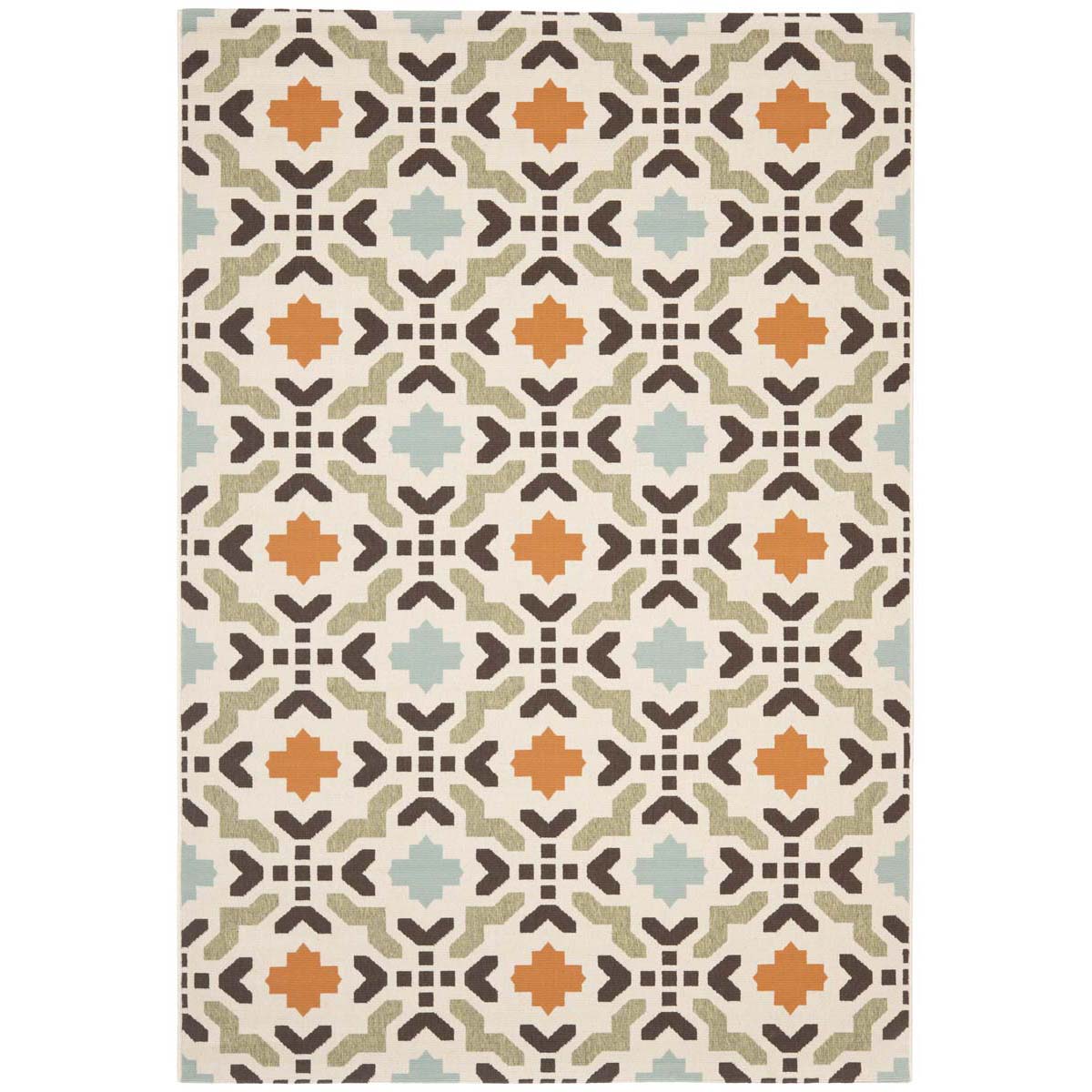 Safavieh Veranda 080 Rug, VER080 - Cream / Terracotta
