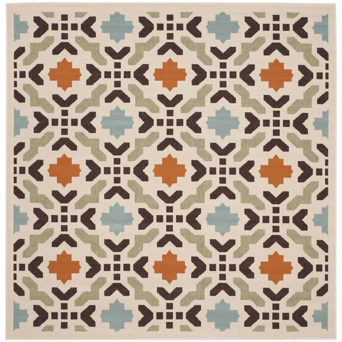 Safavieh Veranda 080 Rug, VER080 - Cream / Terracotta