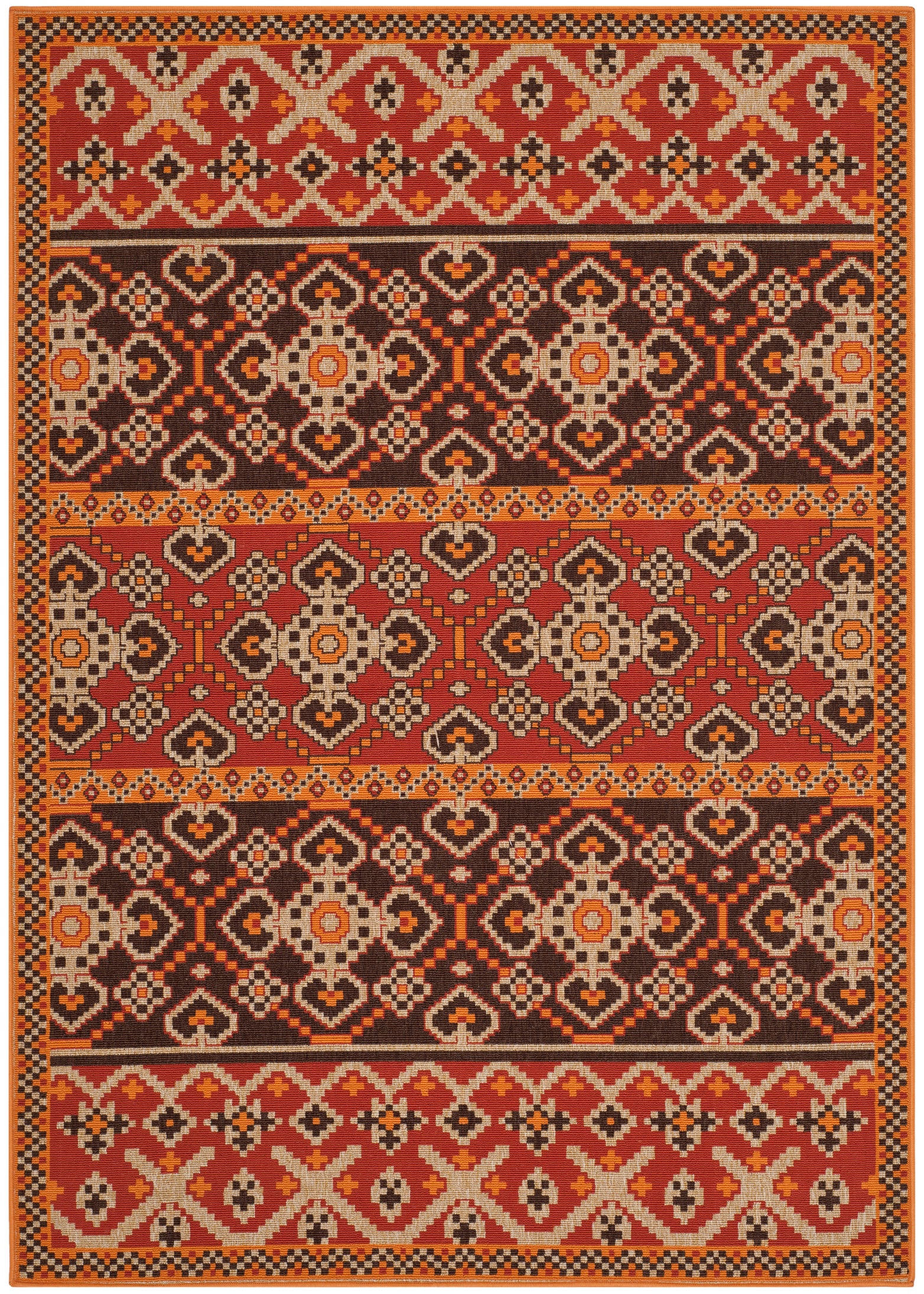 Safavieh Veranda 093 Rug, VER093 - Red / Chocolate