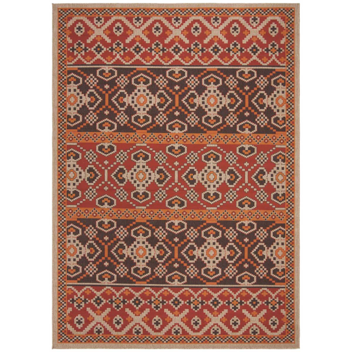 Safavieh Veranda 093 Rug, VER093 - Red / Chocolate