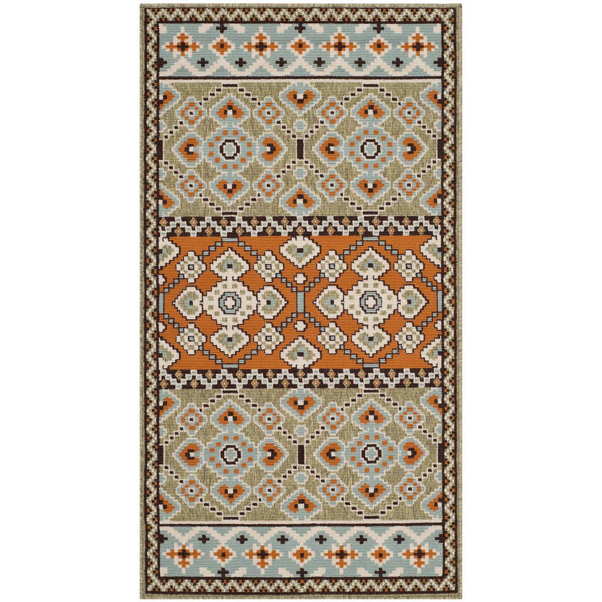Safavieh Veranda 093 Rug, VER093 - Green / Terracotta