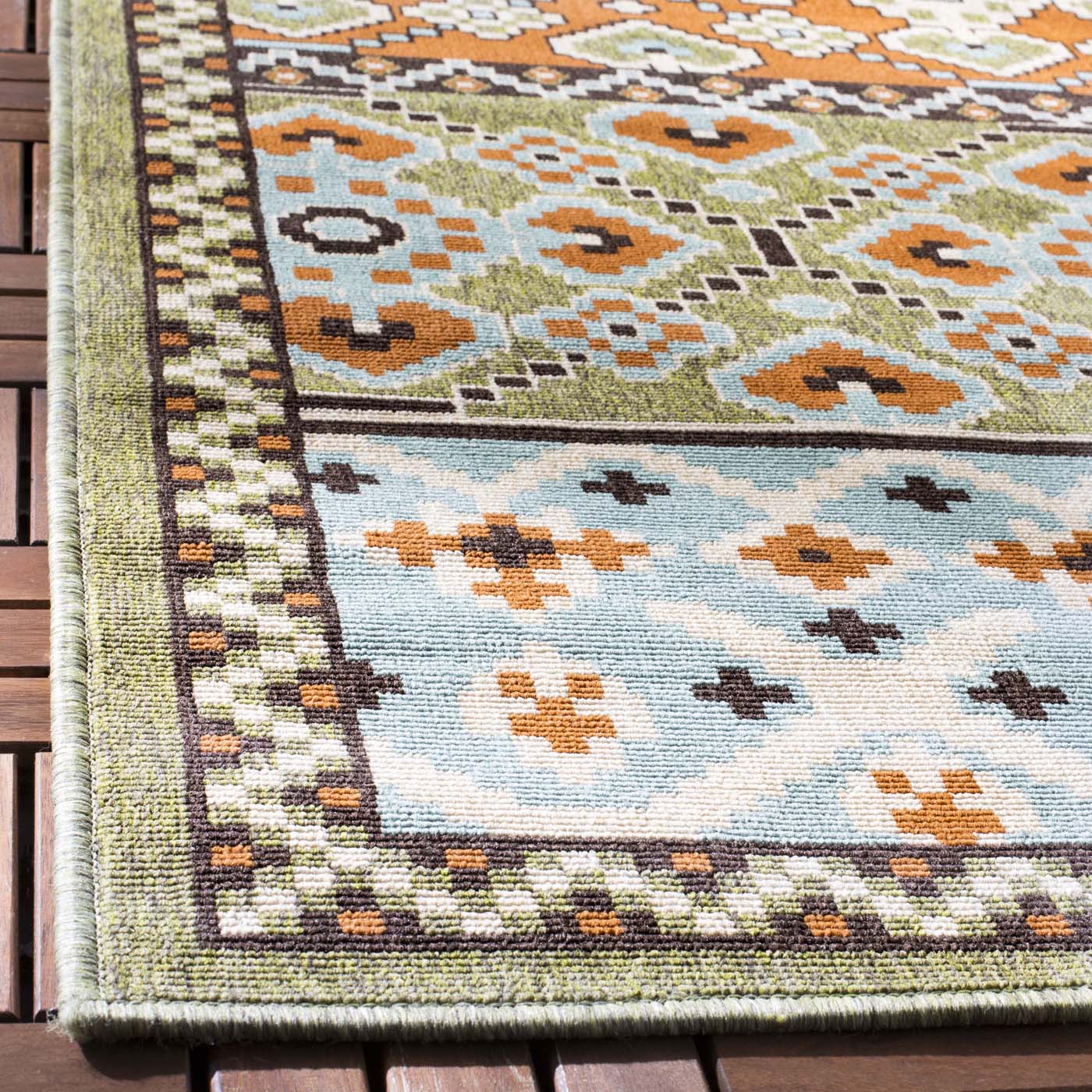 Safavieh Veranda 093 Rug, VER093 - Green / Terracotta
