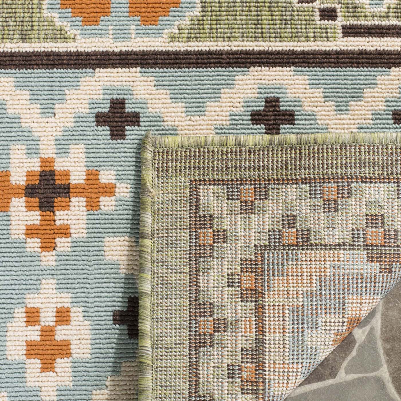 Safavieh Veranda 093 Rug, VER093 - Green / Terracotta