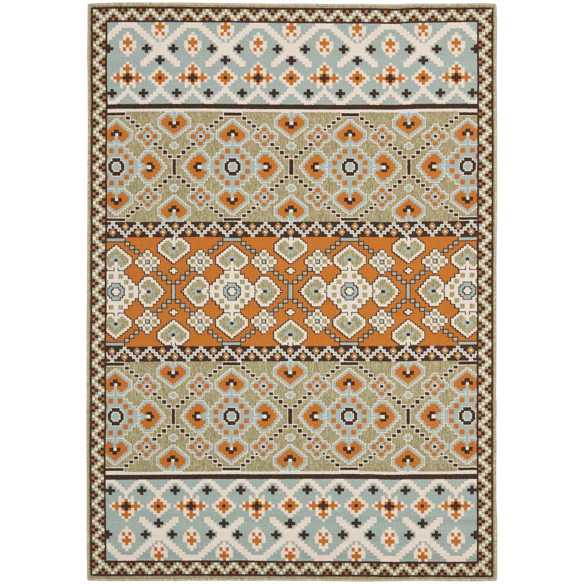 Safavieh Veranda 093 Rug, VER093 - Green / Terracotta