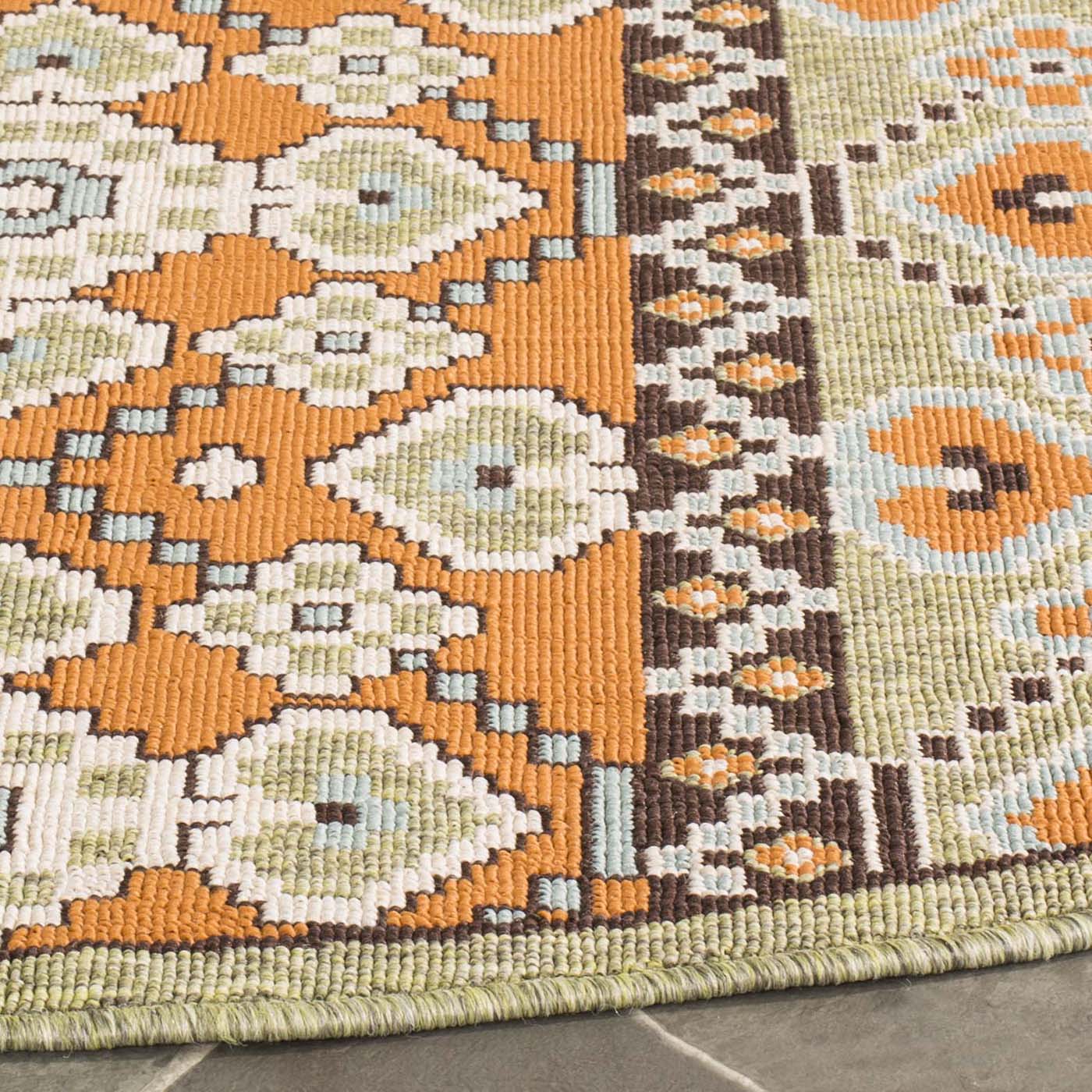 Safavieh Veranda 093 Rug, VER093 - Green / Terracotta