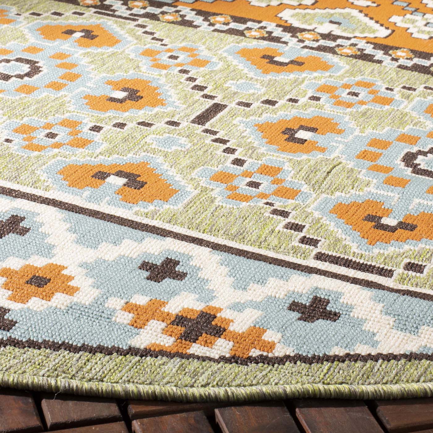 Safavieh Veranda 093 Rug, VER093 - Green / Terracotta