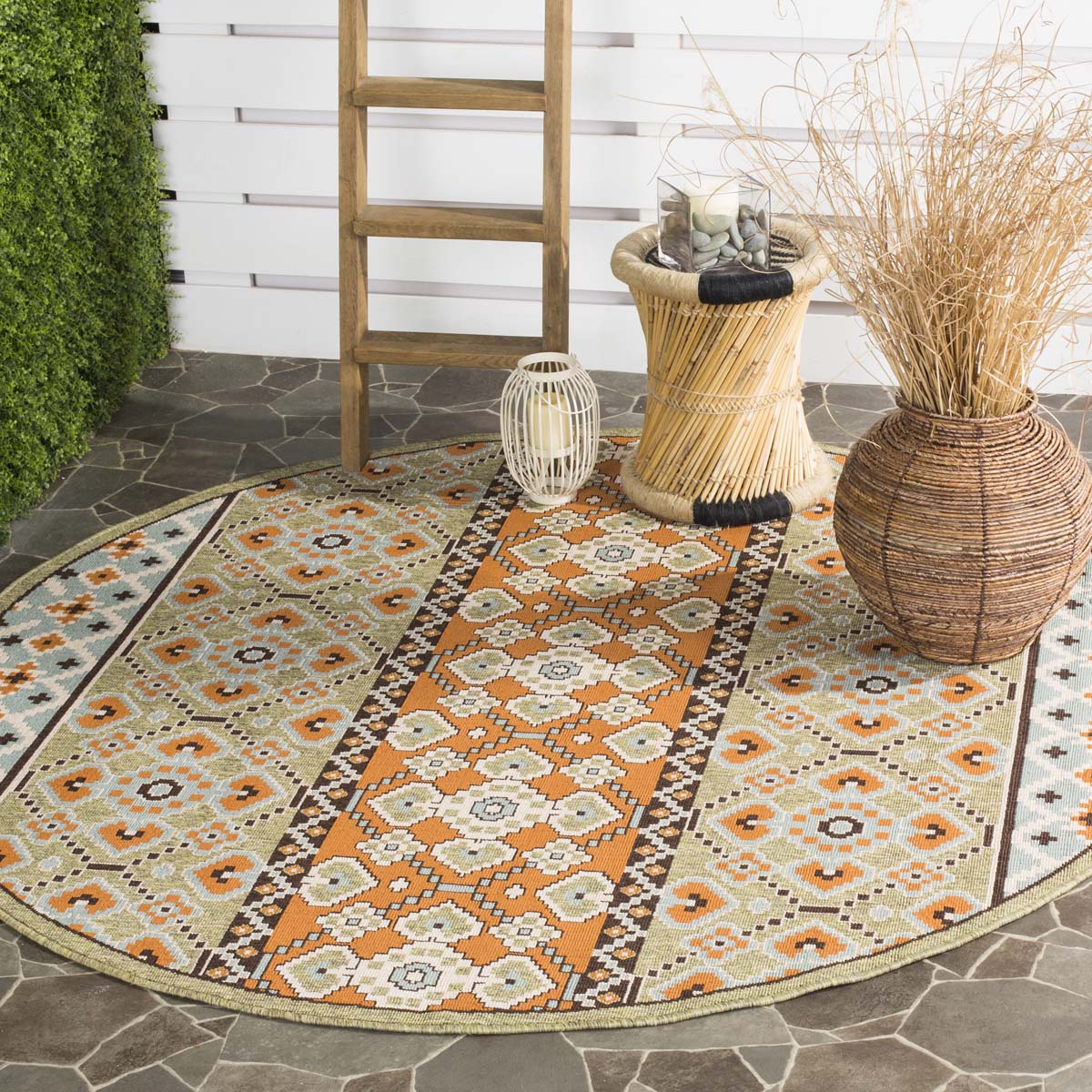 Safavieh Veranda 093 Rug, VER093 - Green / Terracotta