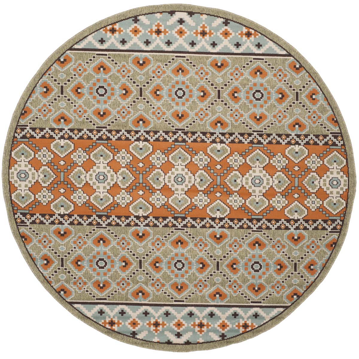 Safavieh Veranda 093 Rug, VER093 - Green / Terracotta
