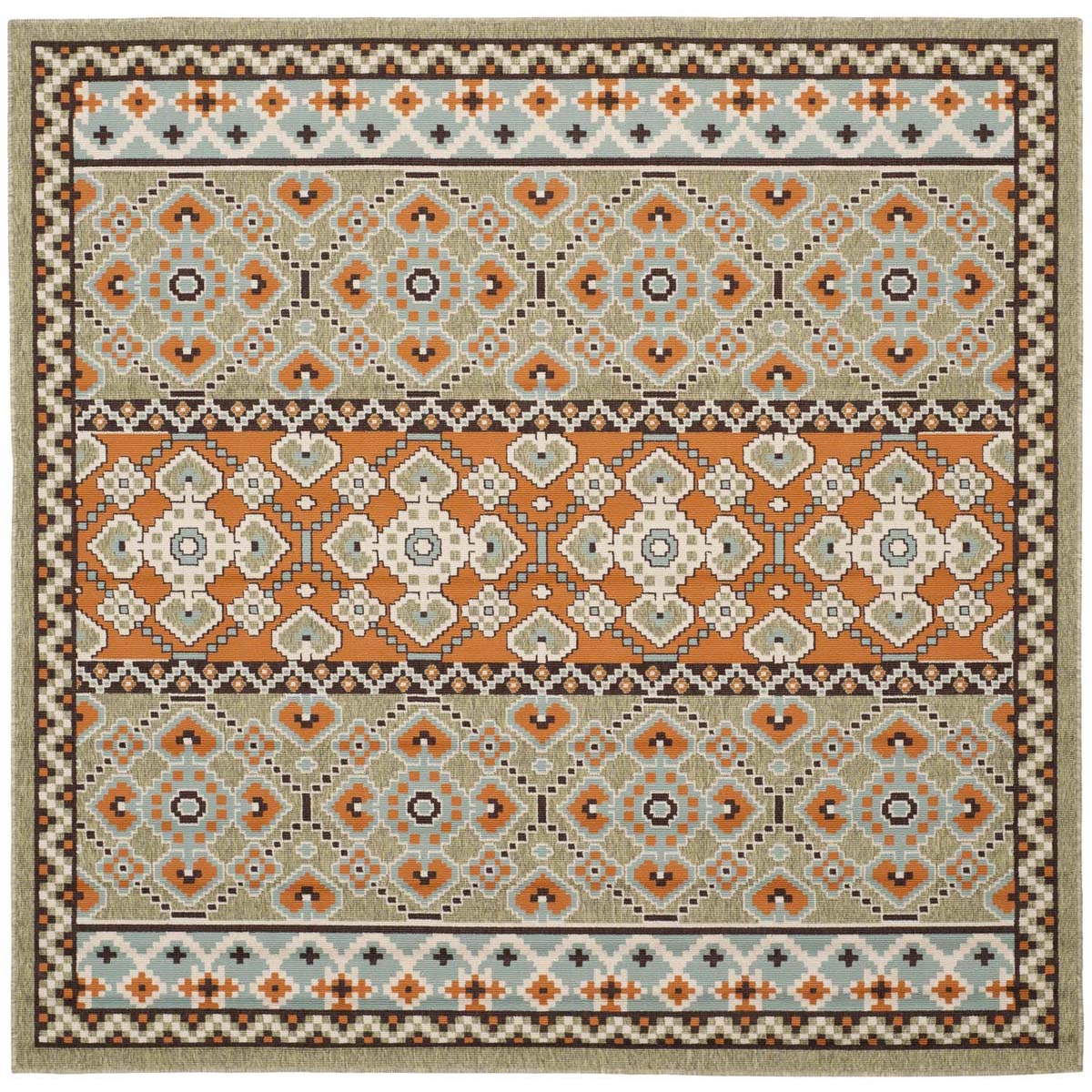 Safavieh Veranda 093 Rug, VER093 - Green / Terracotta