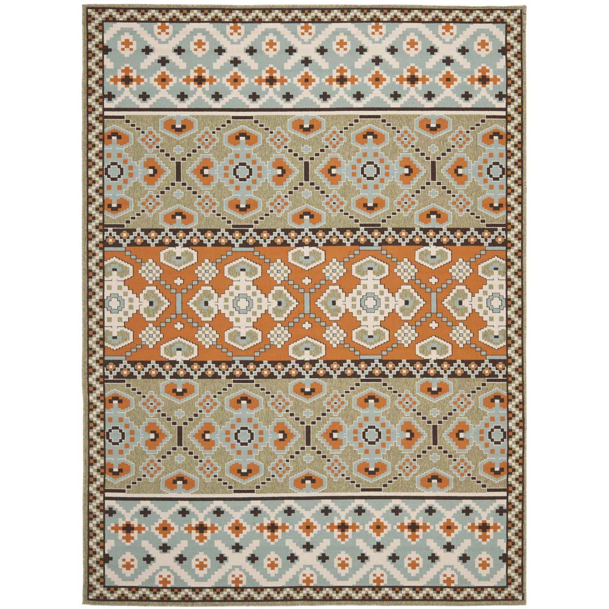Safavieh Veranda 093 Rug, VER093 - Green / Terracotta