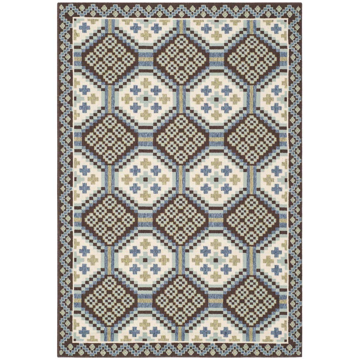 Safavieh Veranda 100 Rug, VER100 - Blue / Chocolate
