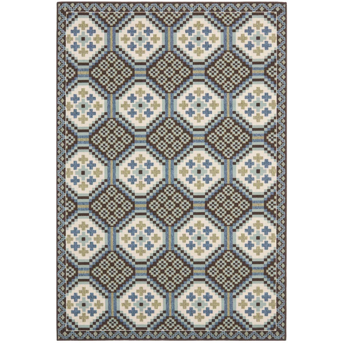 Safavieh Veranda 100 Rug, VER100 - Blue / Chocolate
