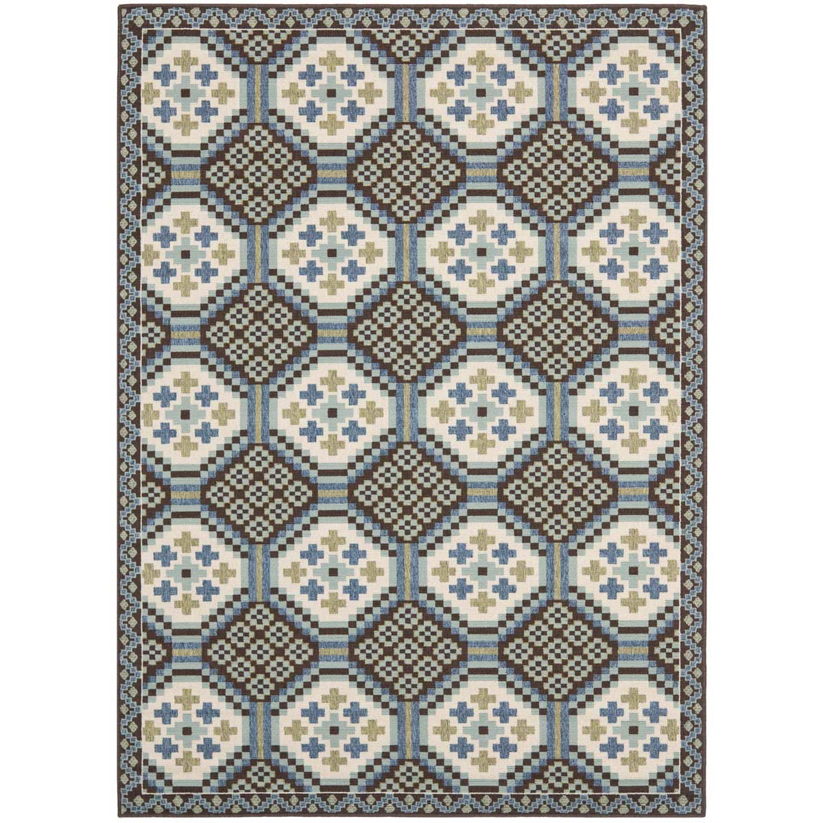 Safavieh Veranda 100 Rug, VER100 - Blue / Chocolate