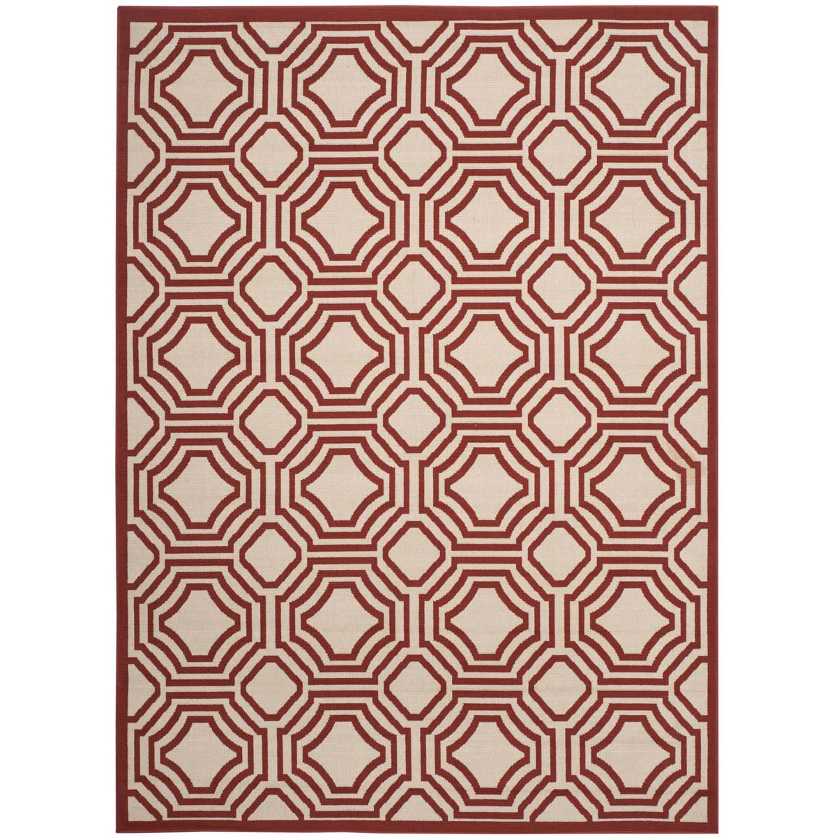 Safavieh Veranda S35 Rug, VERS35 - Red / Creme