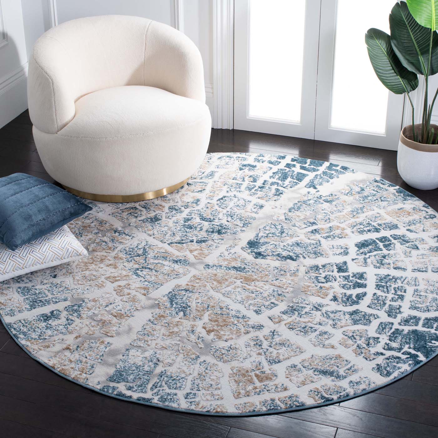 Safavieh Vogue 146 Rug, VGE146 - Cream / Teal
