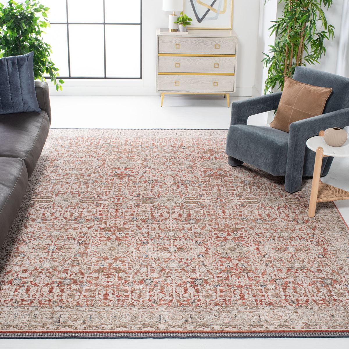 Safavieh Vivaldi 546 Rug, VIV546 - Rust / Ivory