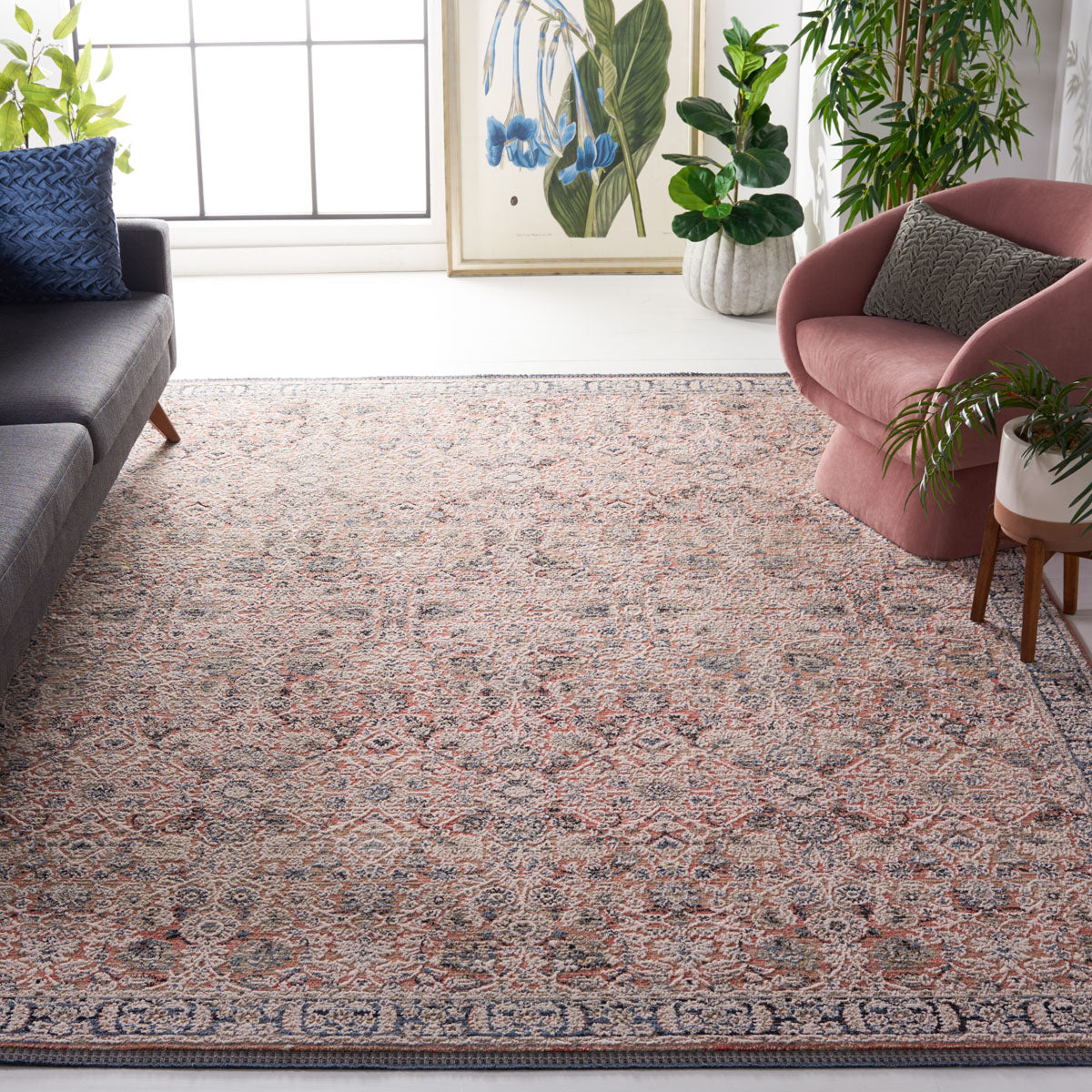 Safavieh Vivaldi 562 Rug, VIV562 - Navy / Rust