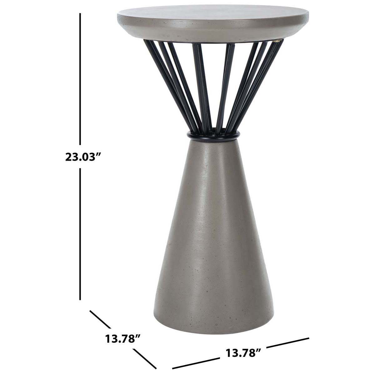 Safavieh Akiko Concrete Accent Table , VNN1028 - Grey