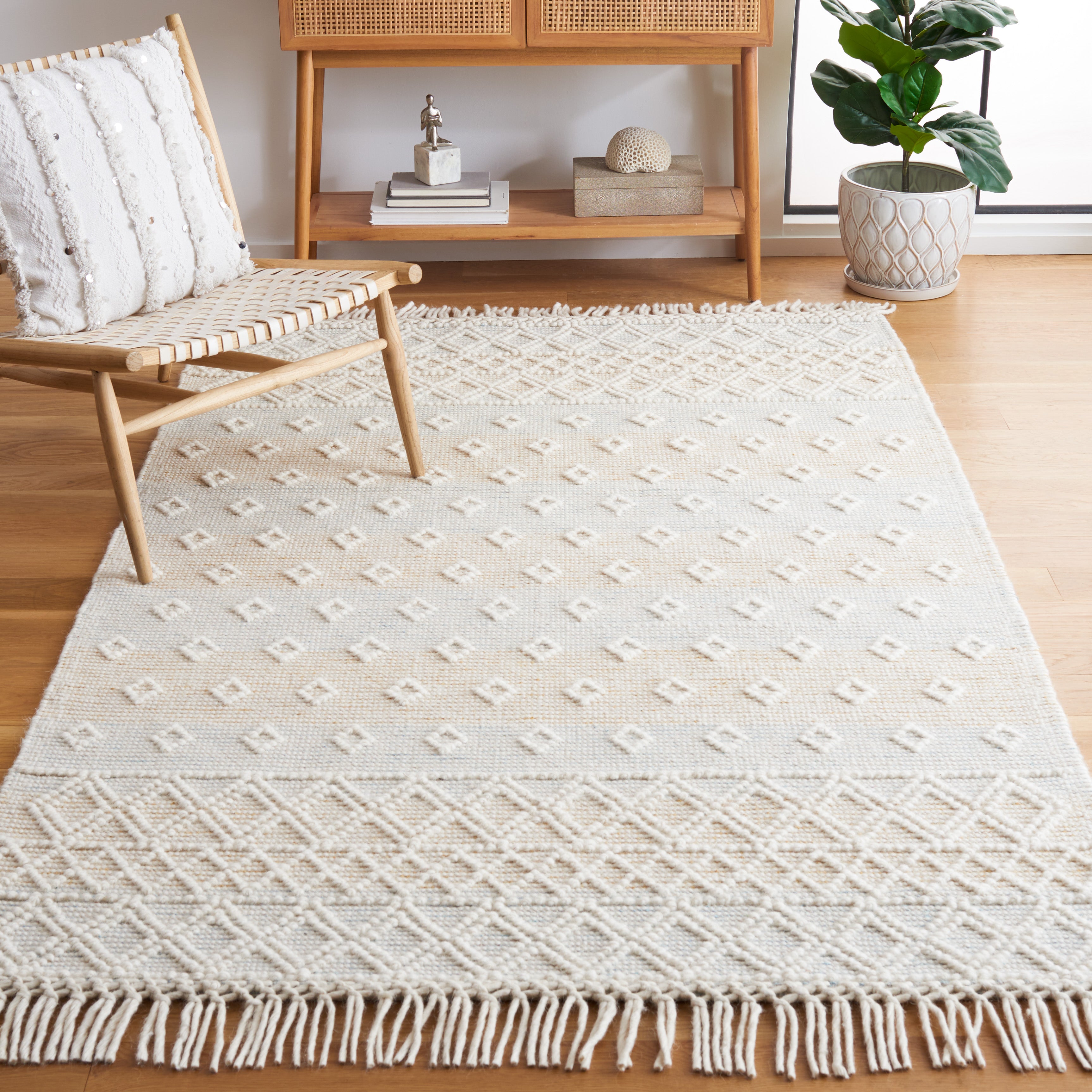 Safavieh Vermont 252 Rug, VRM252 - Light Blue / Yellow