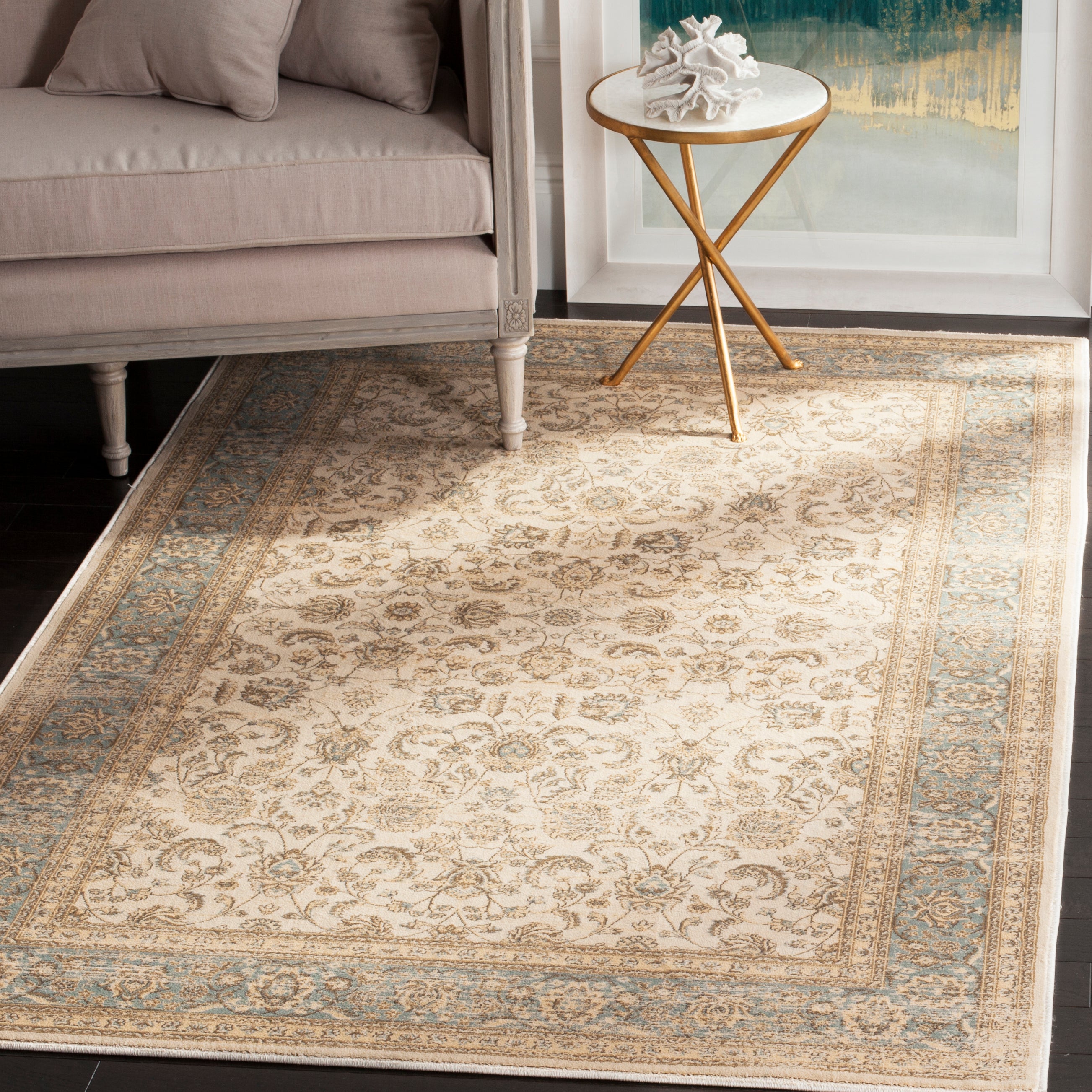 Safavieh Vintage 571 Rug, VTG571 - Ivory / Light Blue