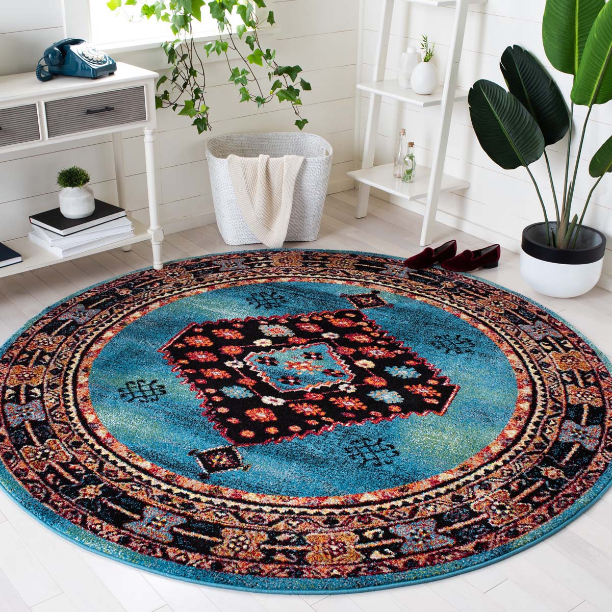 Safavieh Vintage Hamadan 202 Rug, VTH202 - BLUE / BLACK