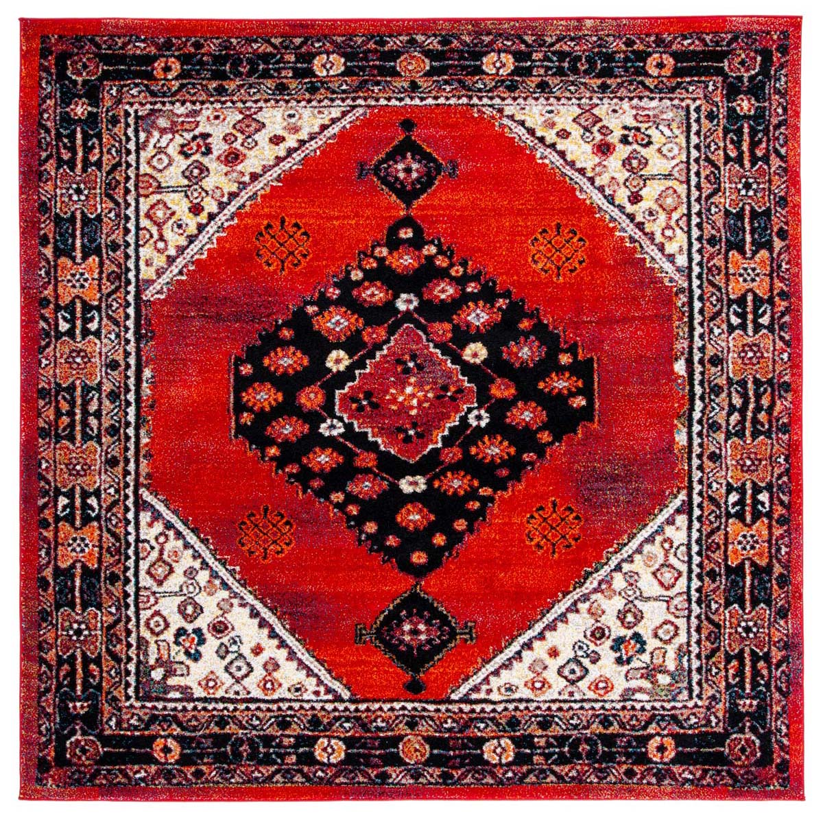 Safavieh Vintage Hamadan 202 Rug, VTH202 - RED / BLACK