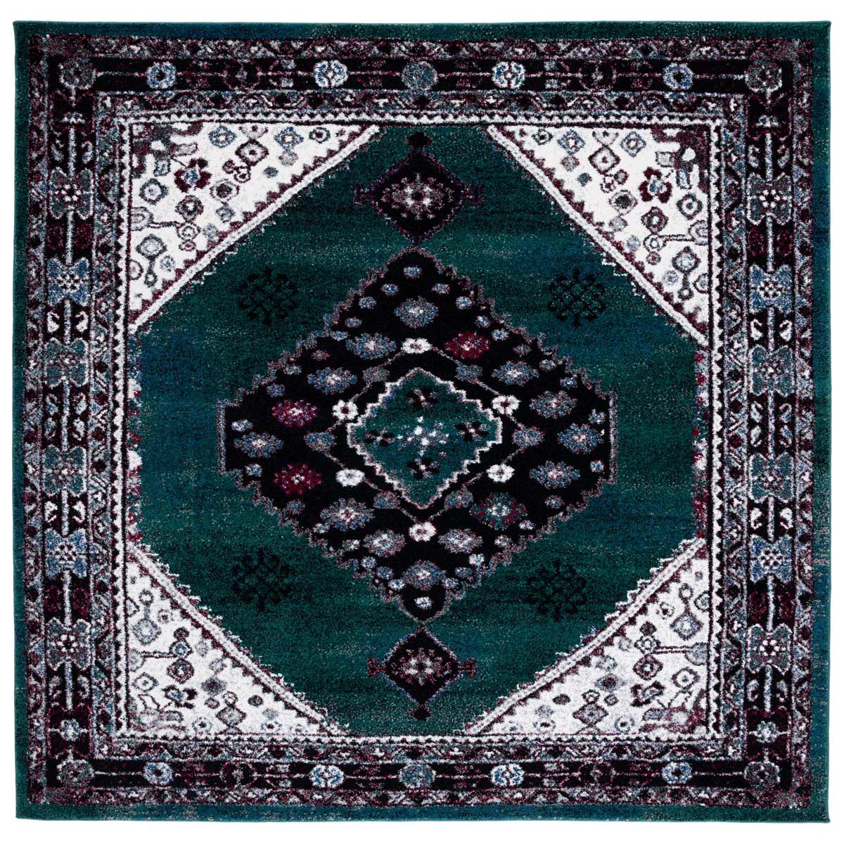 Safavieh Vintage Hamadan 202 Rug, VTH202 - GREEN / BLACK