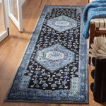 Safavieh Vintage Hamadan 204 Rug, VTH204 - LIGHT BLUE / BLACK