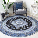 Safavieh Vintage Hamadan 204 Rug, VTH204 - LIGHT BLUE / BLACK