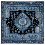 Safavieh Vintage Hamadan 204 Rug, VTH204 - LIGHT BLUE / BLACK