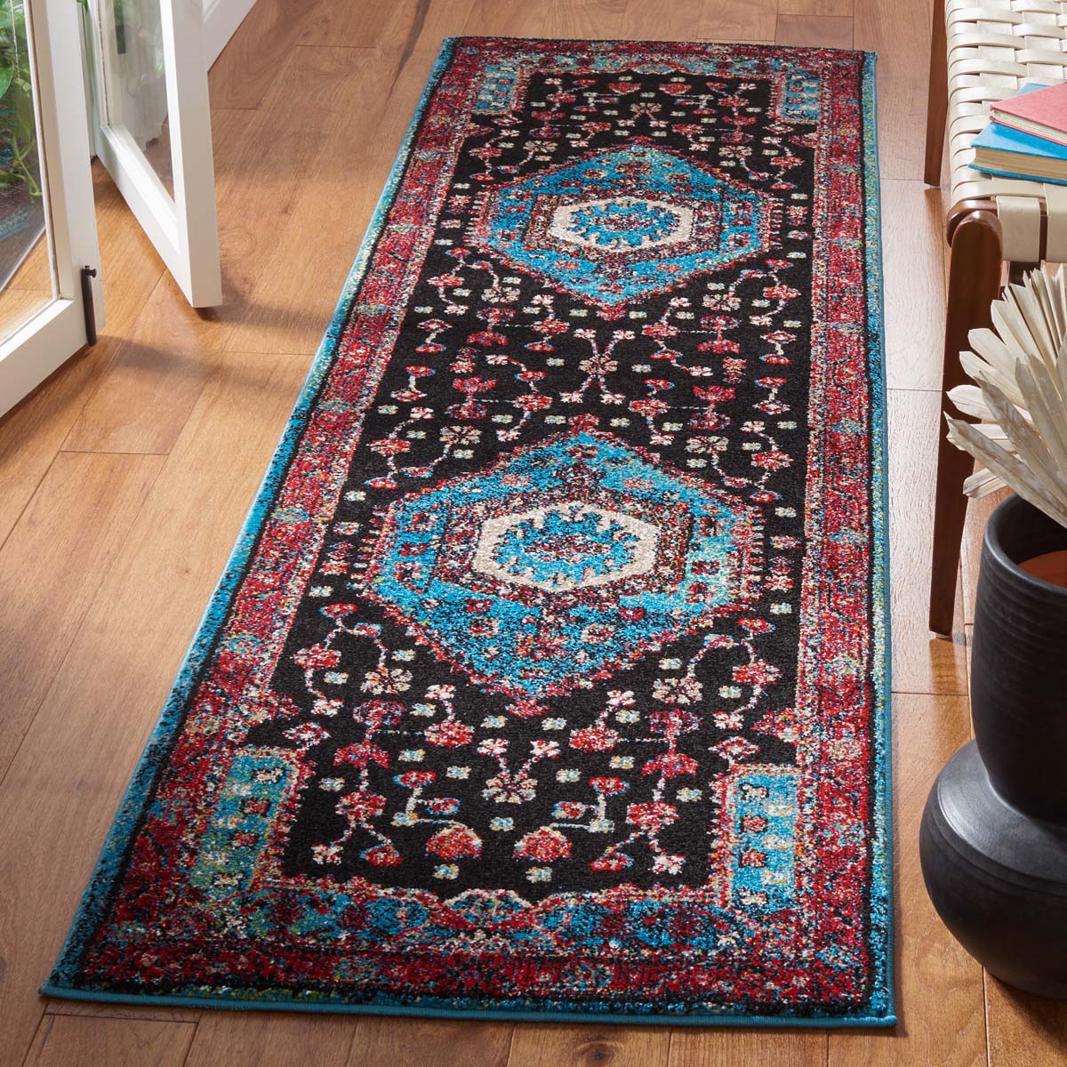 Safavieh Vintage Hamadan 204 Rug, VTH204 - TURQUOISE / BLACK