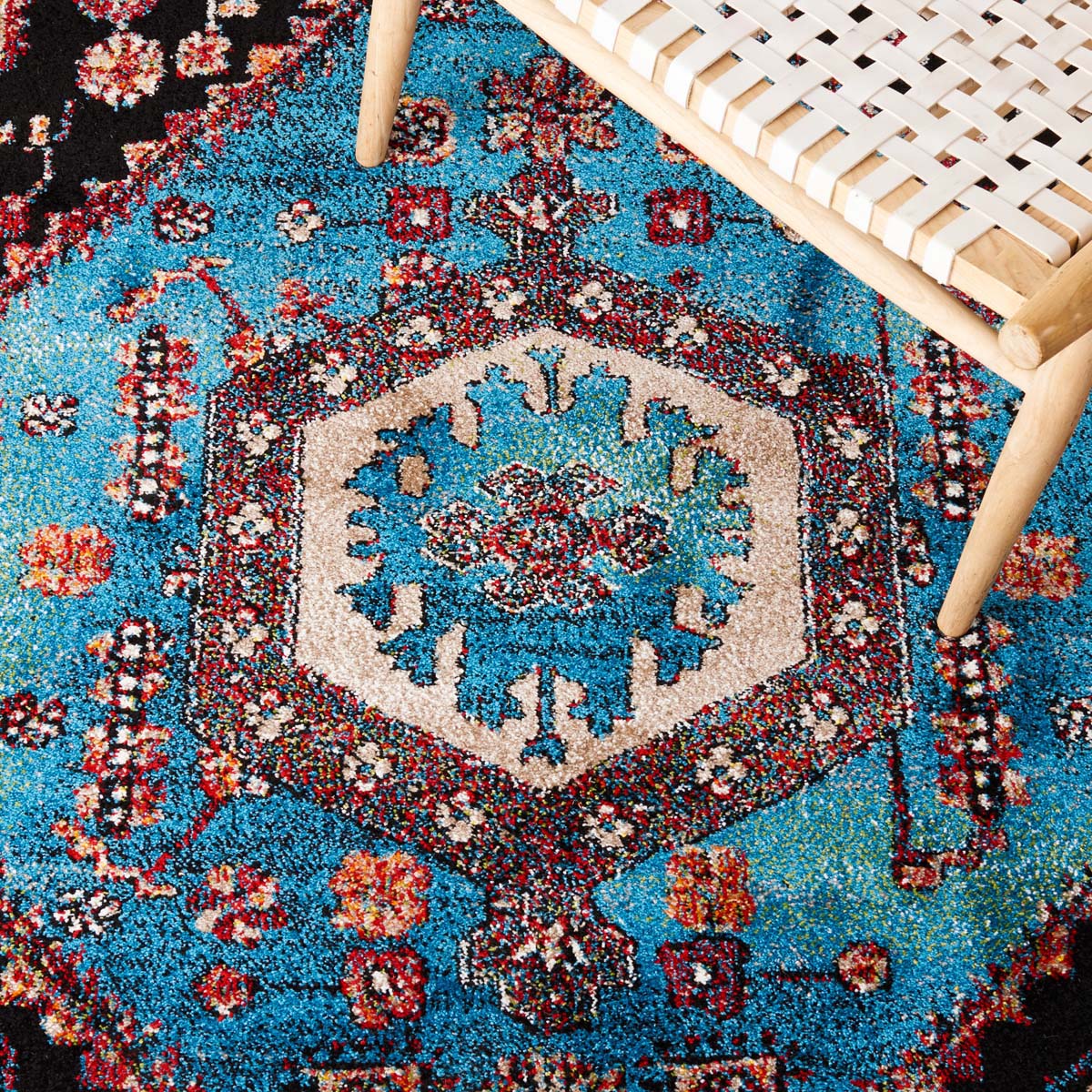 Safavieh Vintage Hamadan 204 Rug, VTH204 - TURQUOISE / BLACK