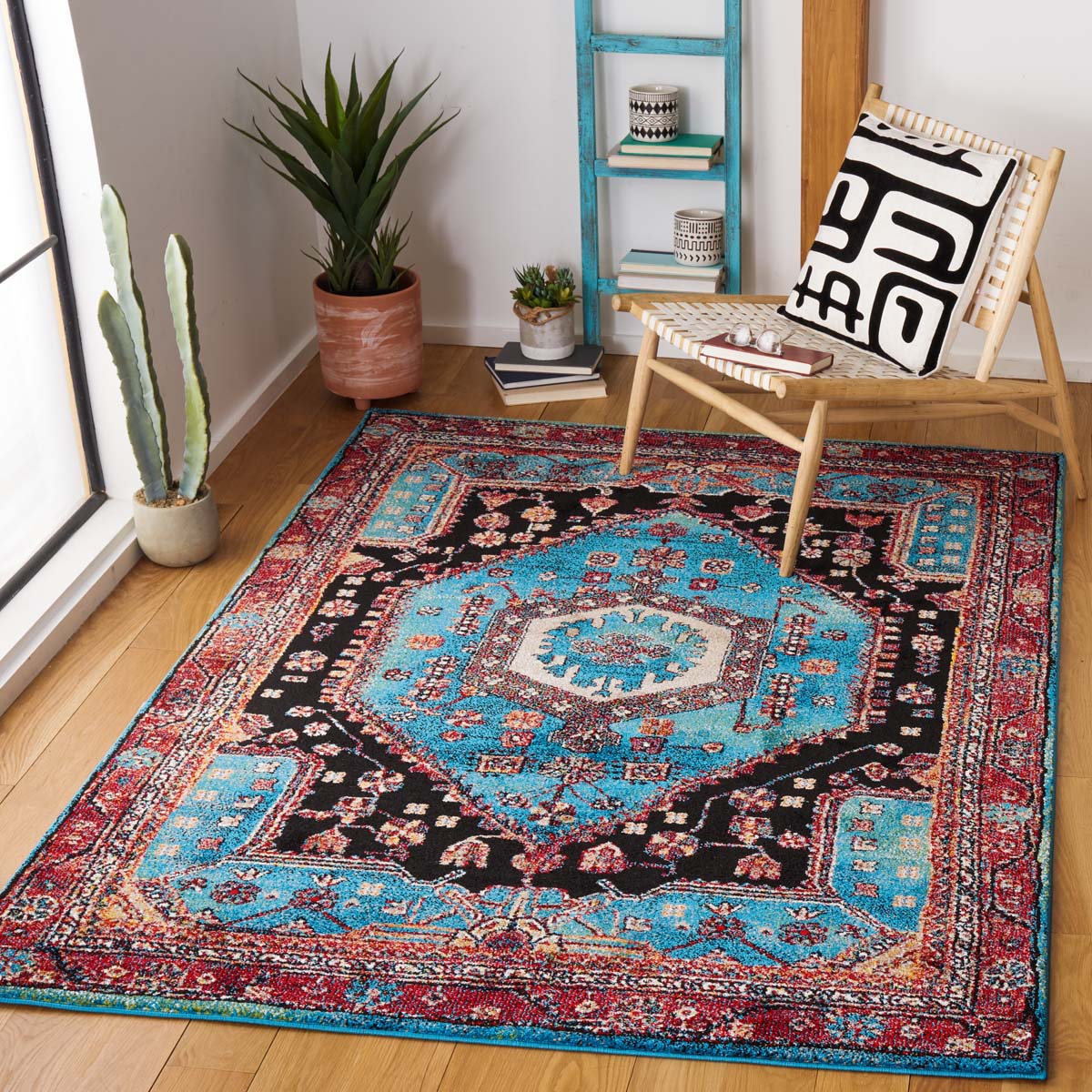 Safavieh Vintage Hamadan 204 Rug, VTH204 - TURQUOISE / BLACK
