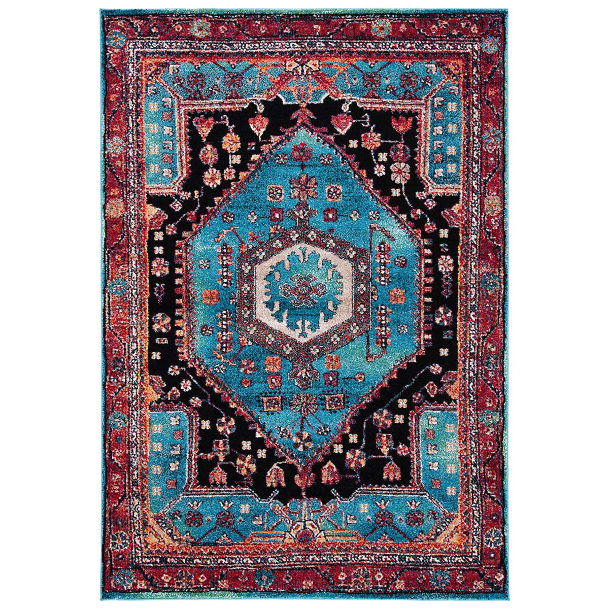 Safavieh Vintage Hamadan 204 Rug, VTH204 - TURQUOISE / BLACK