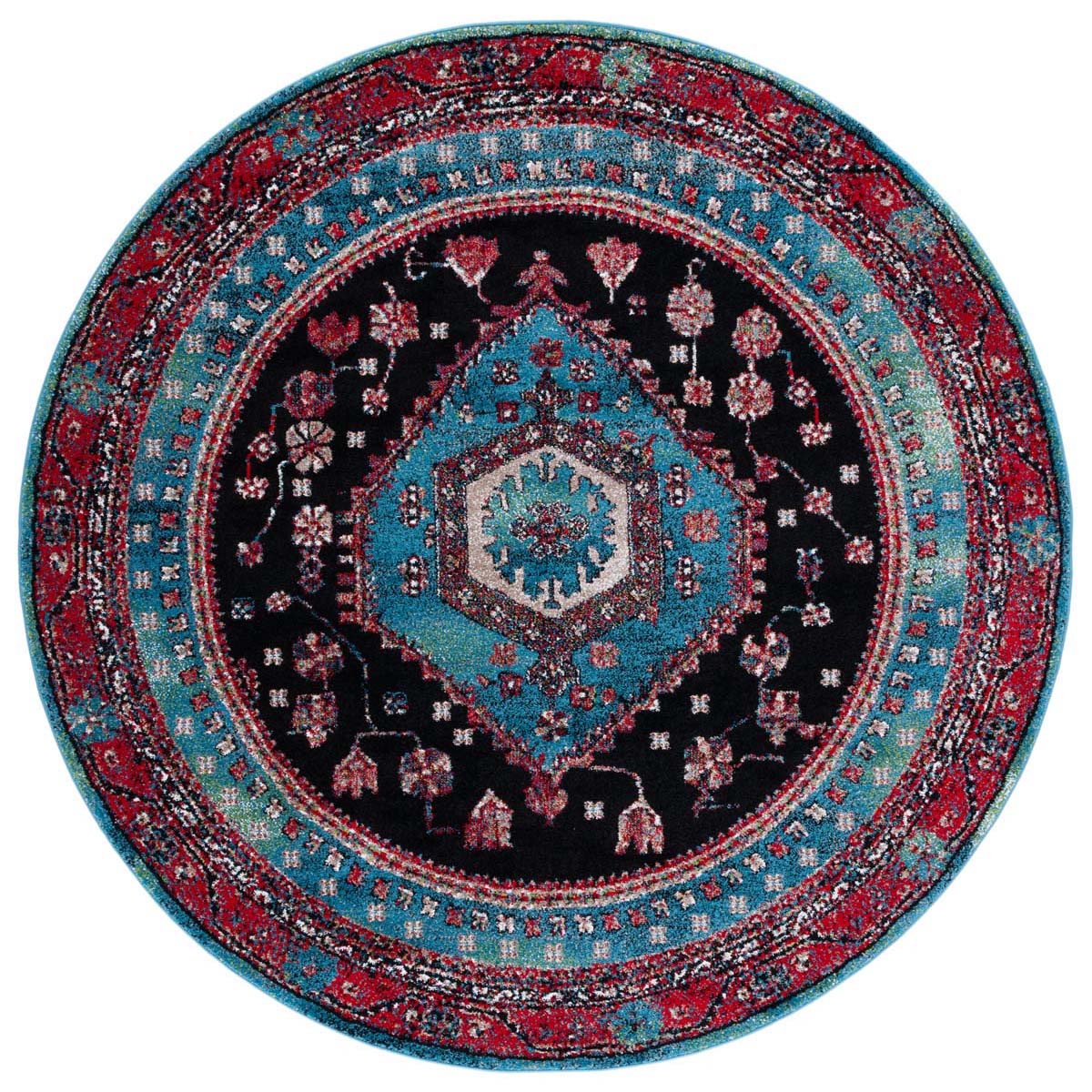 Safavieh Vintage Hamadan 204 Rug, VTH204 - TURQUOISE / BLACK