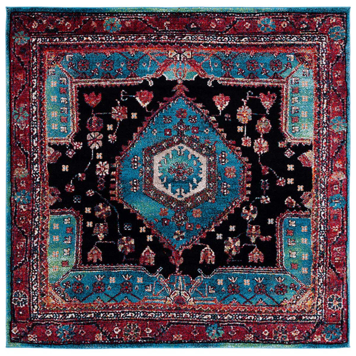 Safavieh Vintage Hamadan 204 Rug, VTH204 - TURQUOISE / BLACK