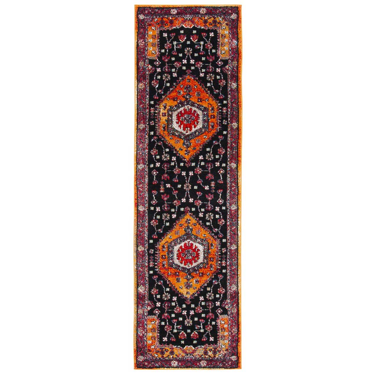 Safavieh Vintage Hamadan 204 Rug, VTH204 - ORANGE / BLACK