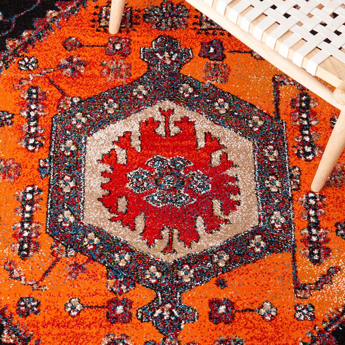 Safavieh Vintage Hamadan 204 Rug, VTH204 - ORANGE / BLACK