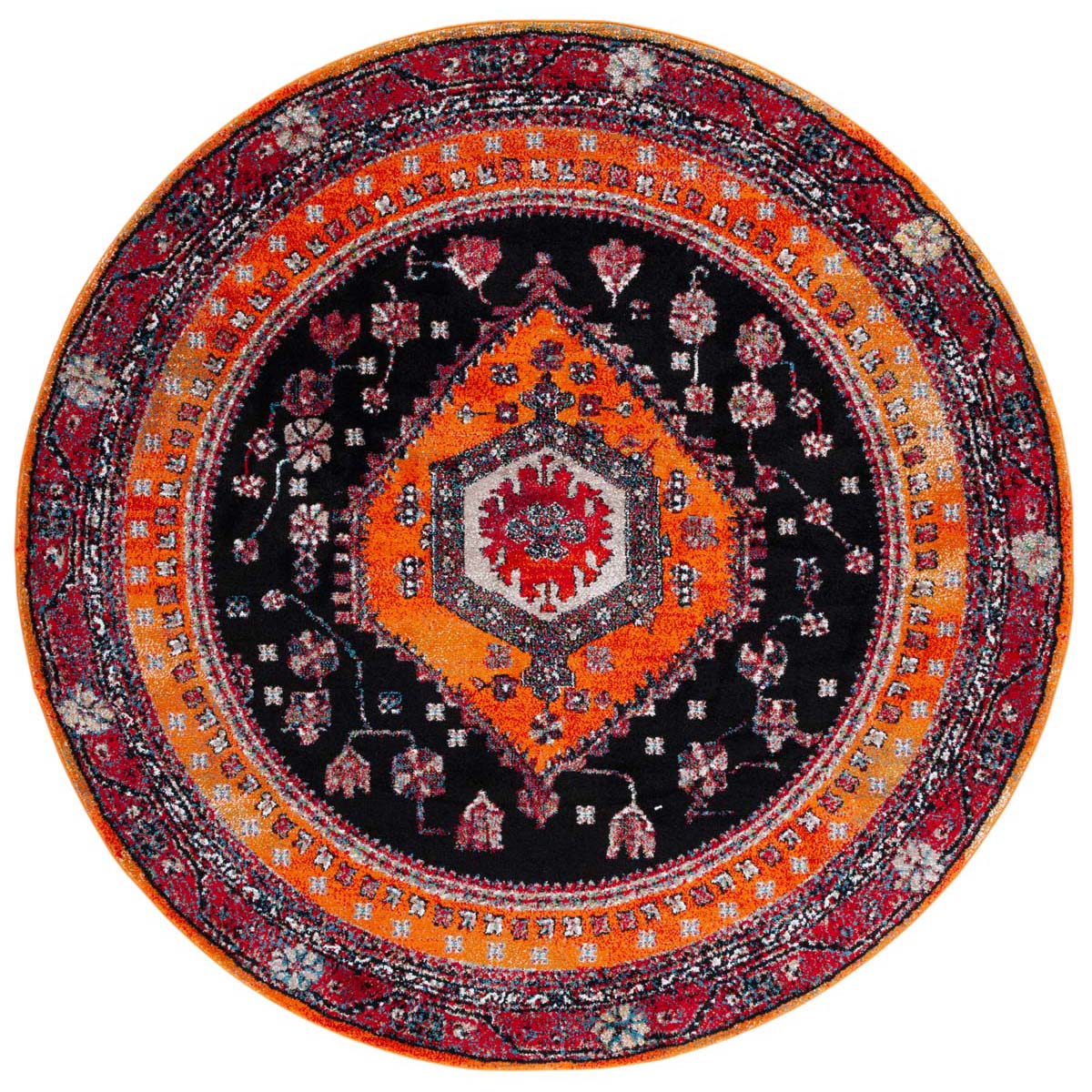 Safavieh Vintage Hamadan 204 Rug, VTH204 - ORANGE / BLACK