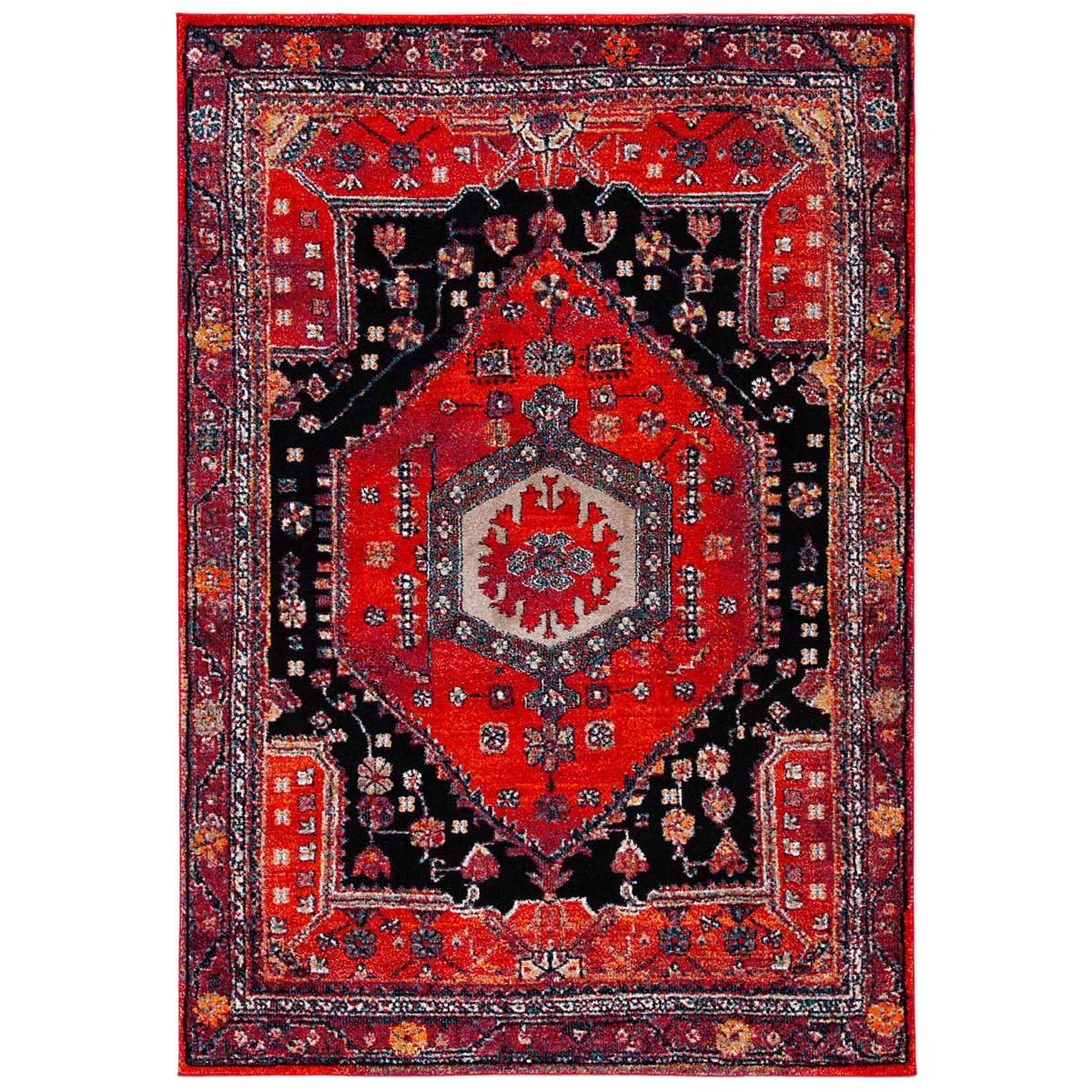 Safavieh Vintage Hamadan 204 Rug, VTH204 - RED / BLACK