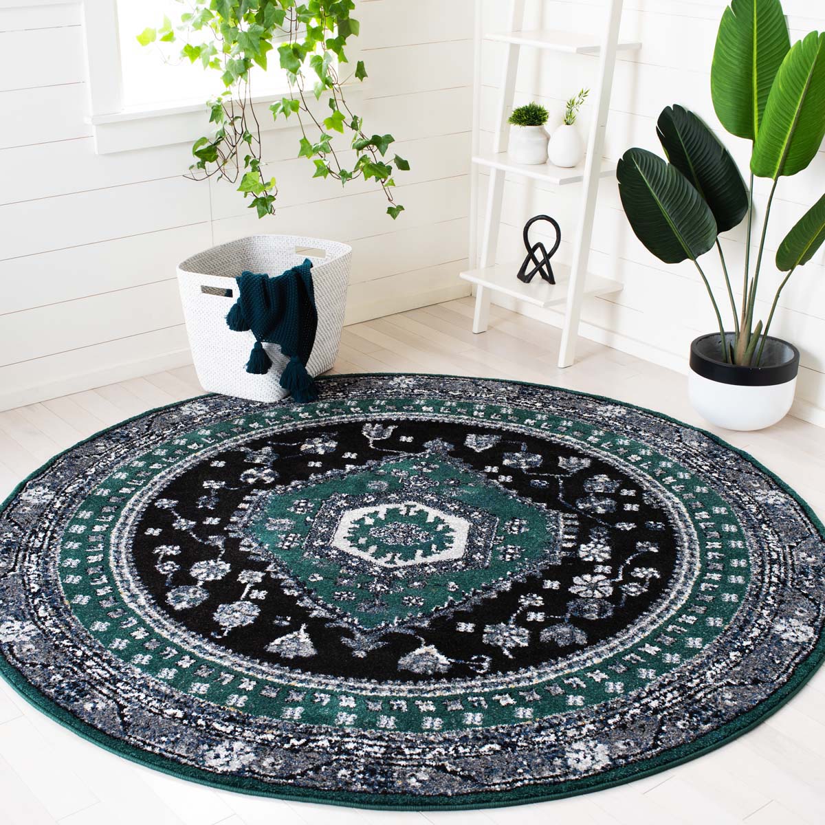 Safavieh Vintage Hamadan 204 Rug, VTH204 - GREEN / BLACK